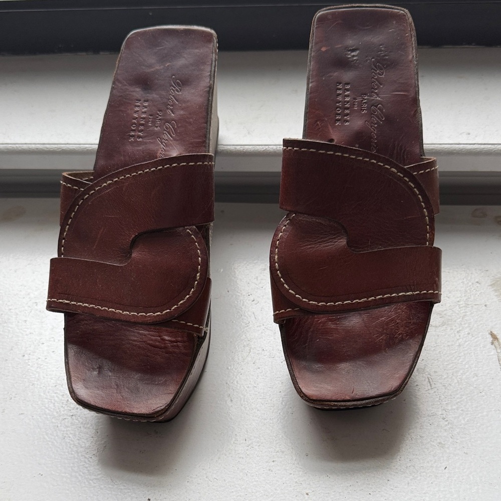 Robert Clergerie Platform Leather Sandals